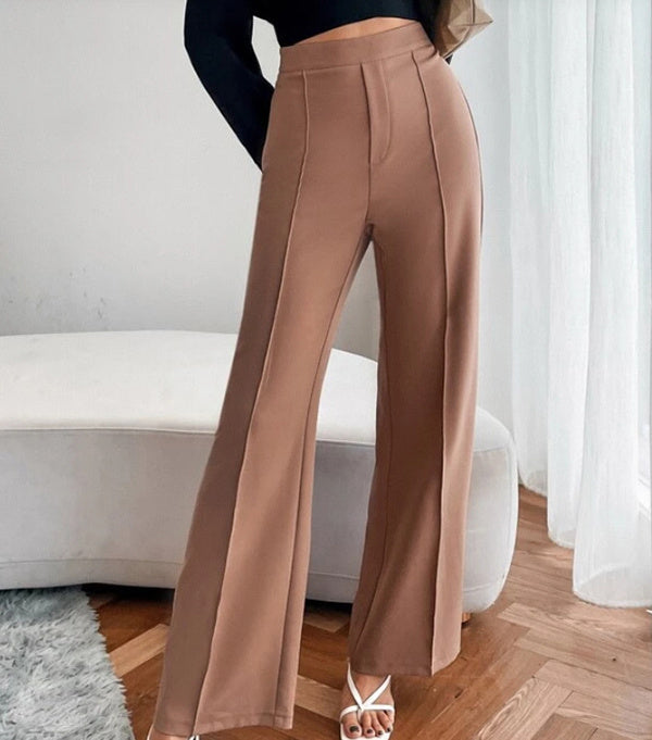 victoria high waisted dress pants - taupe Outfit Work With Bow High Waisted Pants Fashion Nova The trousers feature a meticulously tailored cut with straight High Waist Flare Capris for