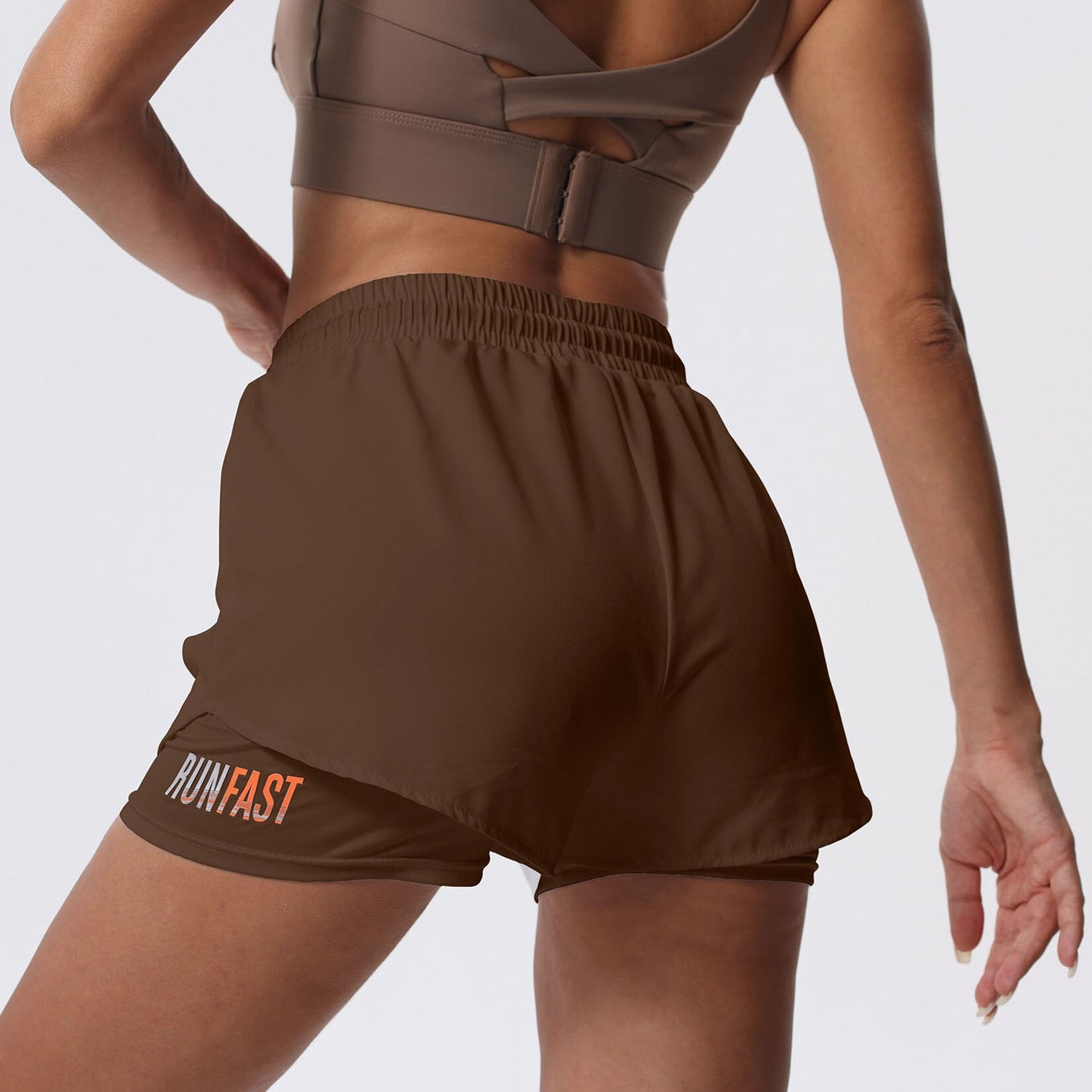 Anti-exposure Yoga Pants Casual Quick-drying Running Breathable Fake Two-piece Fitness Pants