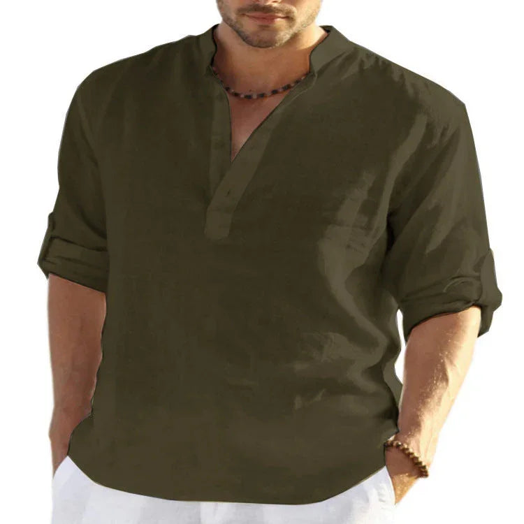 Loose Stand Collar Shirt - MBM INTERNATIONAL HOLDING