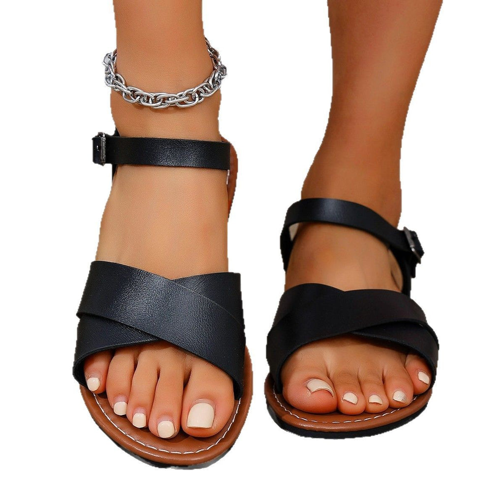 Flat Stylish Beach Ankle-strap Sandals