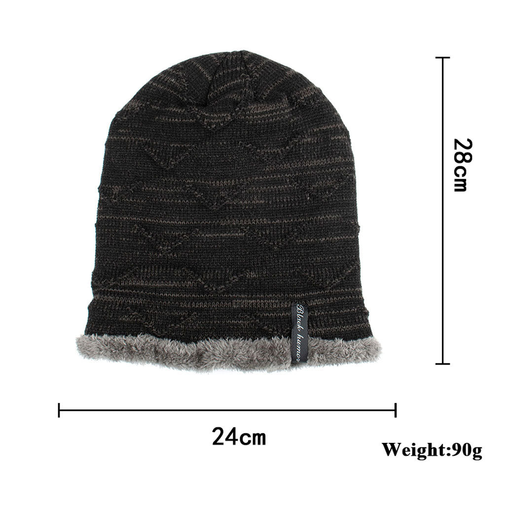 Diagonal hook hat bib knitted woolen hat