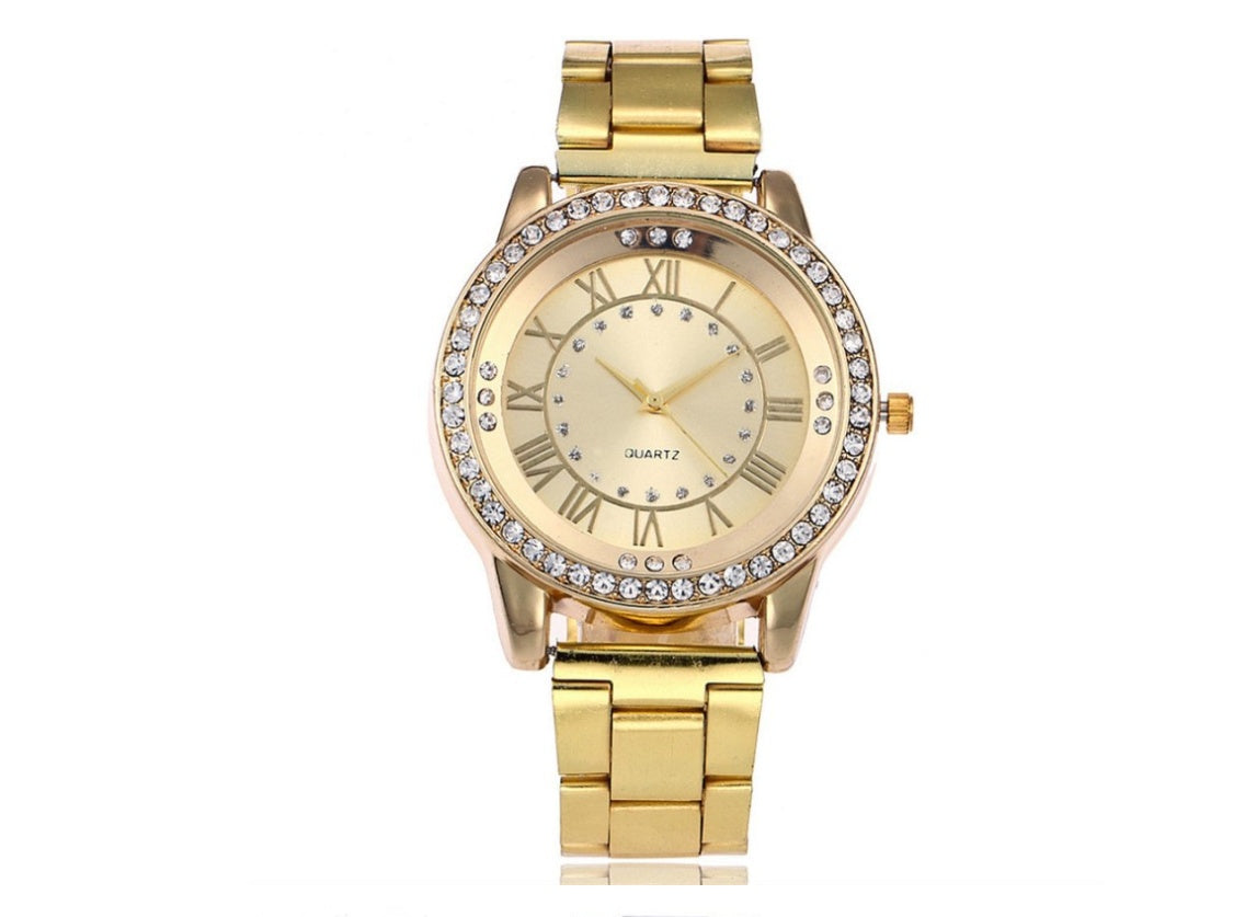 Rhinestone Quartz Watch