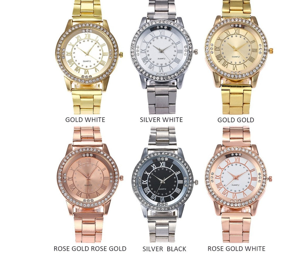 Rhinestone Quartz Watch