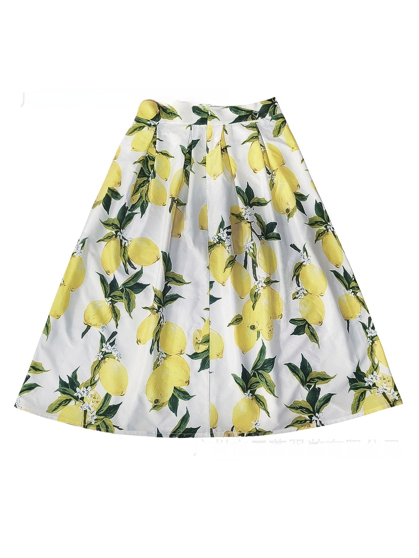 European And American Vintage Printed Floral Skirt