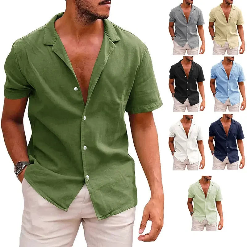 Short Sleeve Beach Shirt Summer - MBM INTERNATIONAL HOLDING