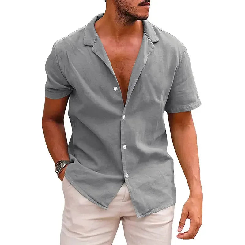 Short Sleeve Beach Shirt Summer - MBM INTERNATIONAL HOLDING