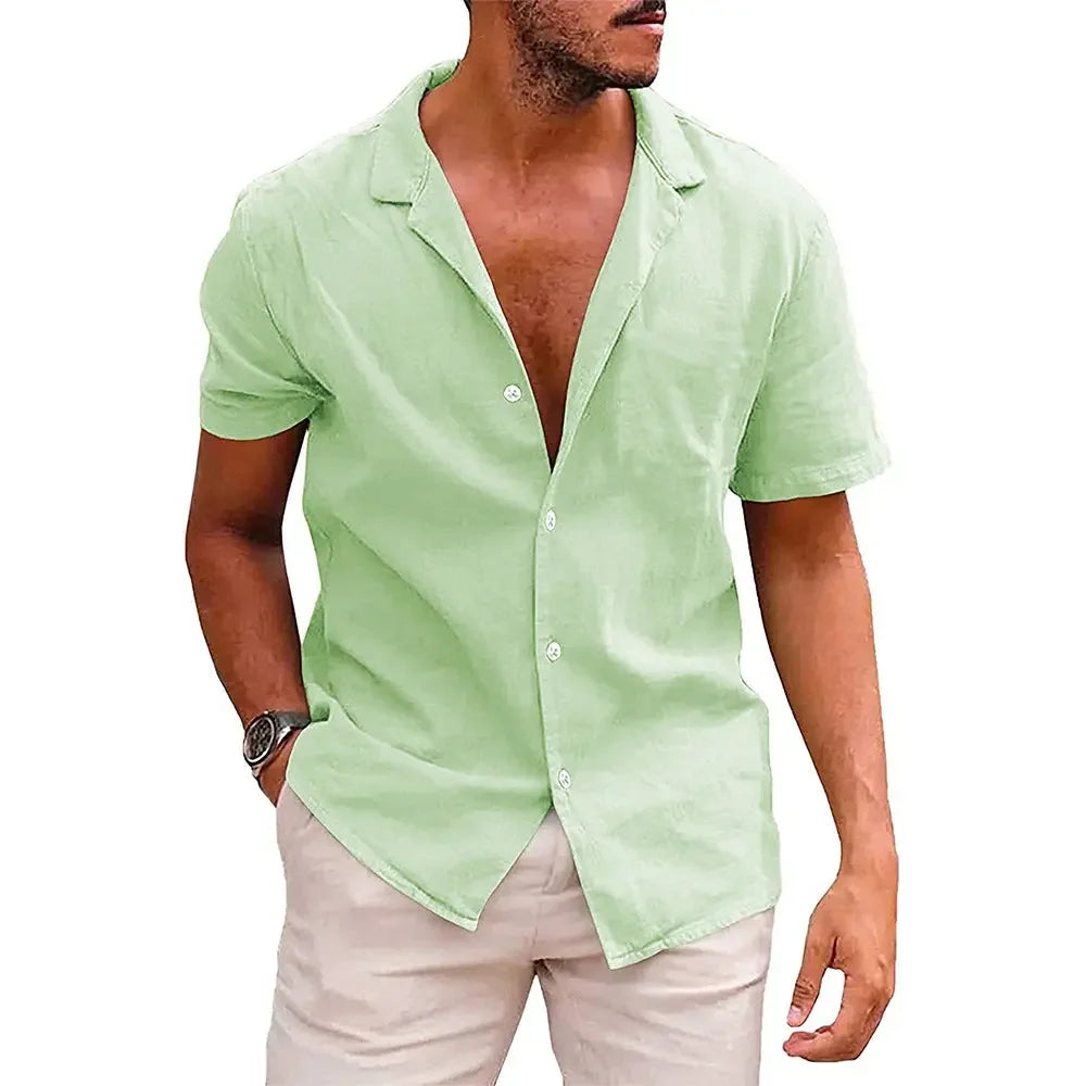 Short Sleeve Beach Shirt Summer - MBM INTERNATIONAL HOLDING