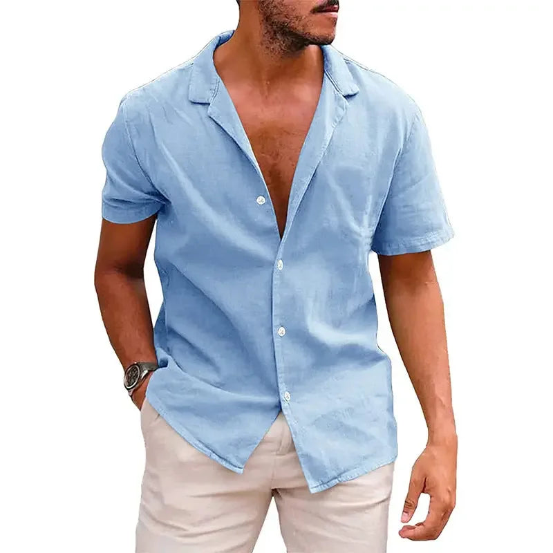 Short Sleeve Beach Shirt Summer - MBM INTERNATIONAL HOLDING