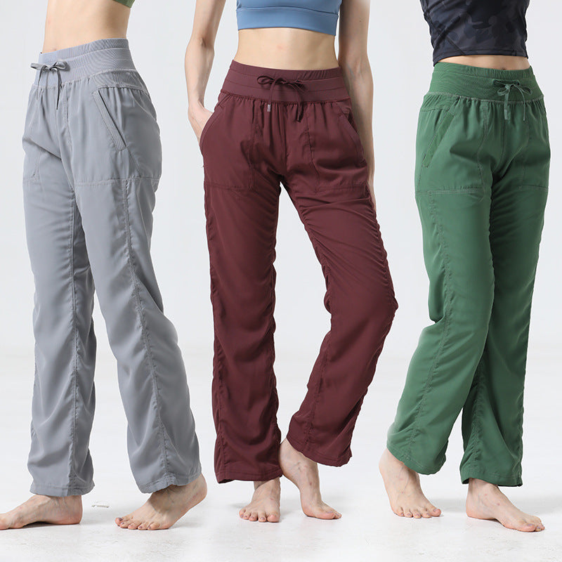 Women's Mid Waist Casual Slimming Workout Pants